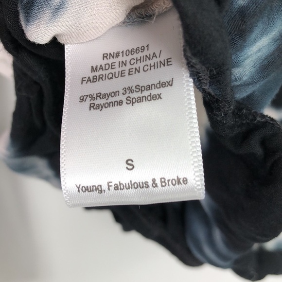 Young Fabulous & Broke - Tie Dye Surplice Blouse - S - Picture 6 of 8
